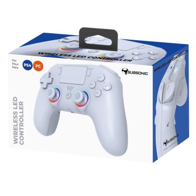 SUBSONIC by SUPERDRIVE herní ovladač WIRELESS LED/ PS4/ PC/ Bílý