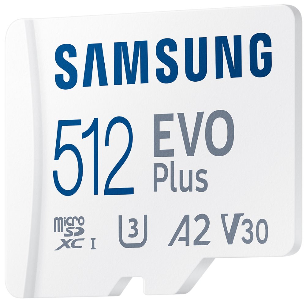 SAMSUNG EVO Plus 2024 MicroSDXC 512GB + SD Adaptér / CL10 UHS-I U3 / A2 / V30