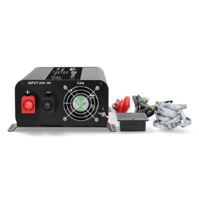 NEDIS měnič napětí/ čistá sinusoida/ 24 V DC/230 V AC 50 Hz/ 1000 W (2000 W špička)/ USB-A / USB-C/ 2x zásuvka typu E
