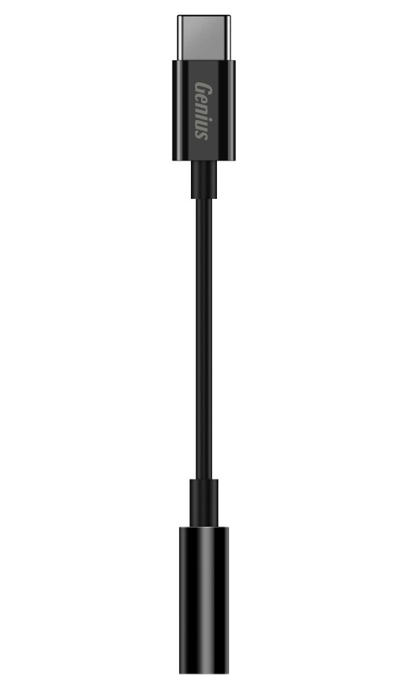 GENIUS ACC-C100 redukce z 3,5mm audio jack na USB-C, černá
