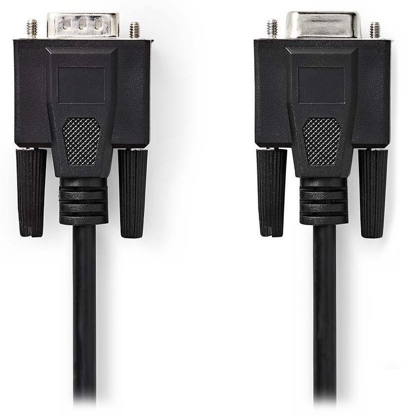 NEDIS prodlužovací kabel VGA (D-SUB)/ zástrčka VGA - zásuvka VGA/ černý/ bulk/ 5m