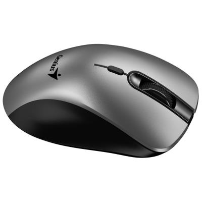 GENIUS Ergo 8100S AI Silver Grey/ 1600 dpi/ bezdrátová/ Copilot/ 6tlačítek/ tichá/ střibrnošedá