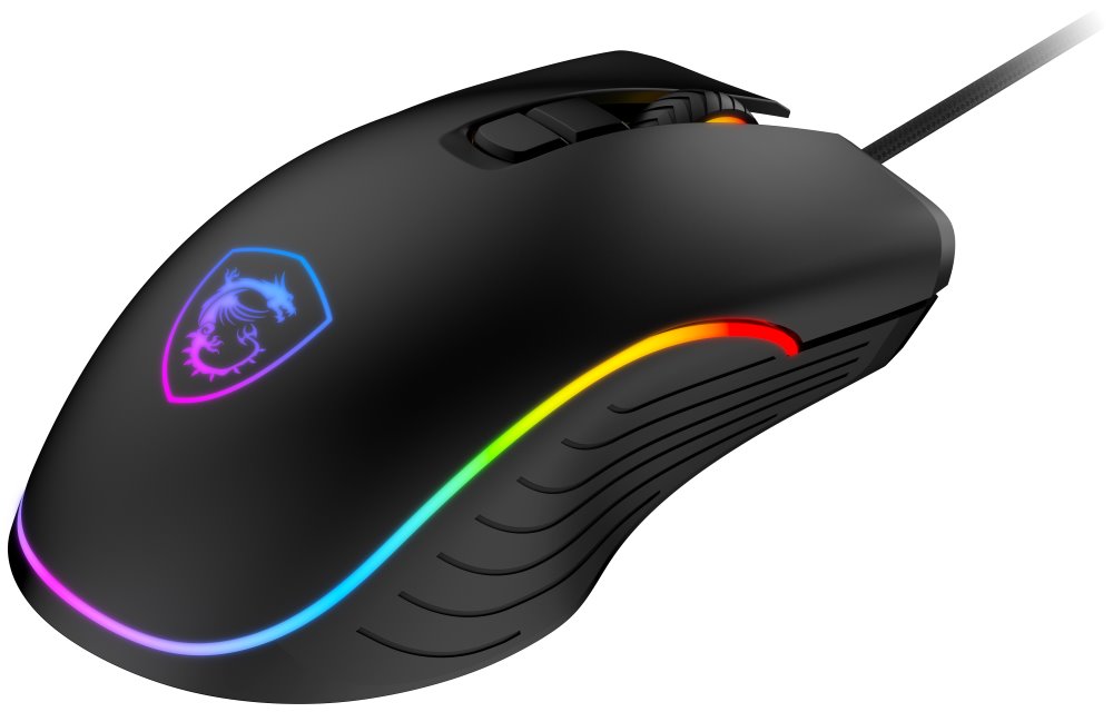 MSI herní myš FORGE GM300/ drátová/ 7.200 dpi/ RGB podsvícení/ 7 tlačítek/ USB