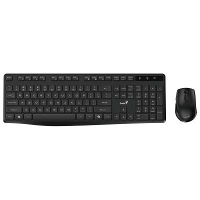 GENIUS KM-8206S/ bezdrátový set 2,4GHz/ Copilot/ multimediální/ tichá/ USB/ černá/ CZ+SK layout
