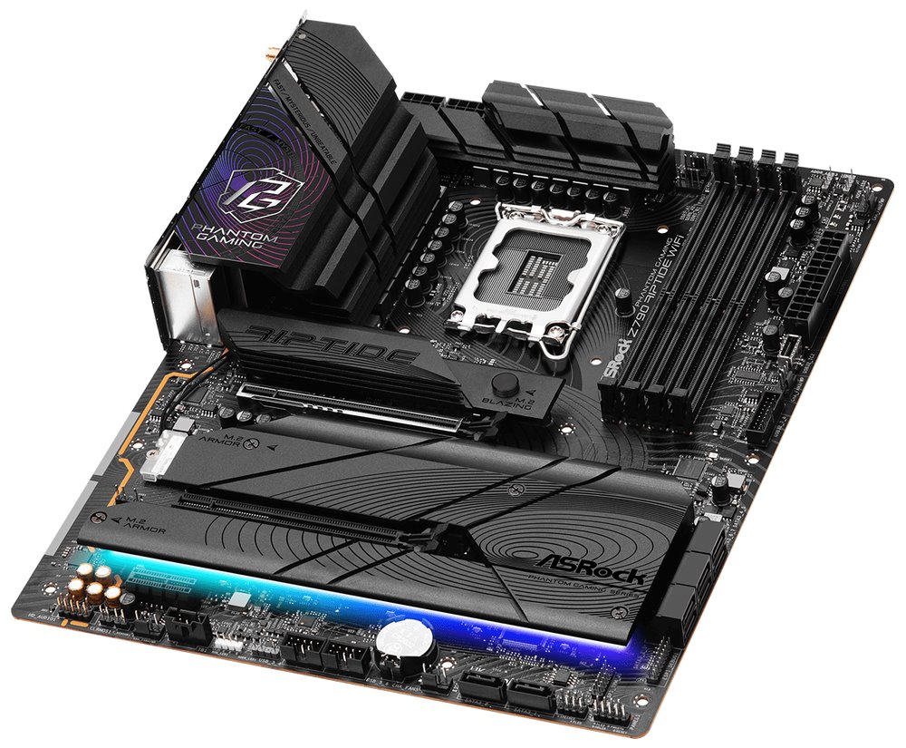 OPRAVENÉ - ASRock Phantom Gaming Z790 RIPTIDE WiFi / Intel Z790 / LGA1700 / 4x DDR5 DIMM / 5x M.2 / HDMI / DP / USB-C / ...