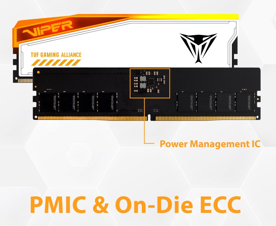 PATRIOT VIPER ELITE 5 TUF GAMING RGB HS 48GB DDR5 6600MT/s / DIMM / CL34 / 1,4V / Kit 2x 24GB