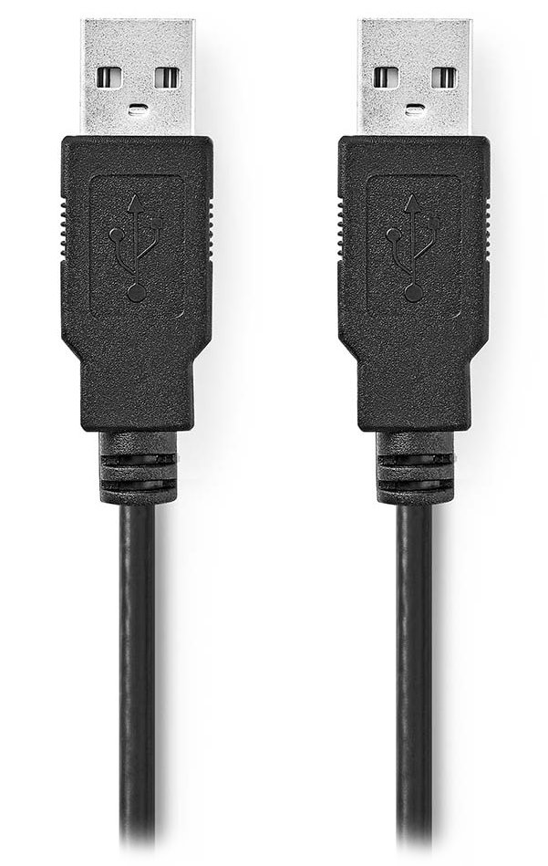 NEDIS kabel USB 2.0/ zástrčka USB-A - zástrčka USB-A/ černý/ bulk/ 3m