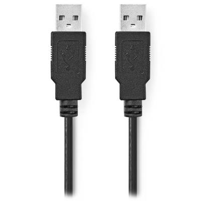 NEDIS kabel USB 2.0/ zástrčka USB-A - zástrčka USB-A/ černý/ bulk/ 3m