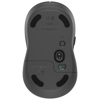 Logitech myš Signature M650 for Business/Kancelářská/Laserová/Pro praváky/4 000DPI/Bezdrátová USB + BT/ grafitová