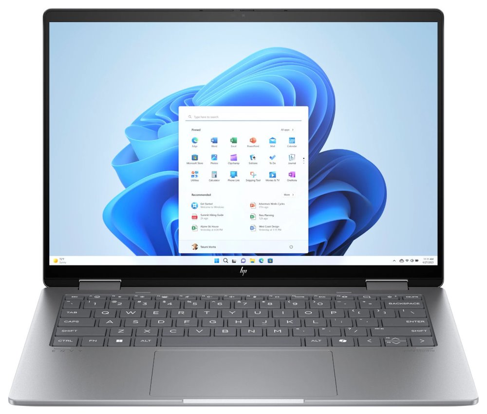 HP ENVY x360 14-fa0001nc/ Ryzen 5 8640HS/ 16GB DDR5/ 512GB SSD/ Radeon™ Graphics/ 14"WUXGA,touch/ W11P/ stříbrný