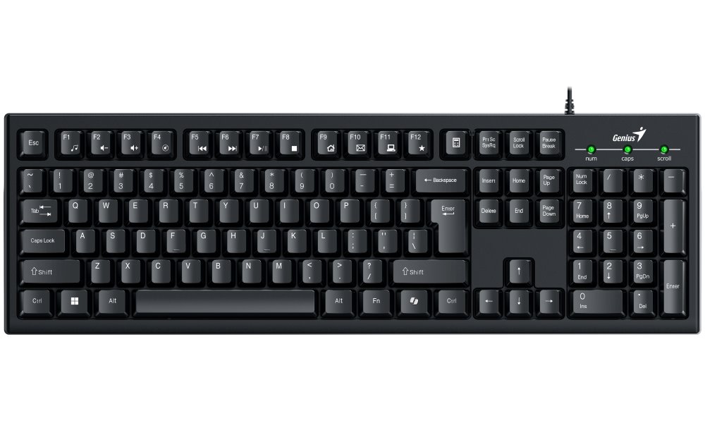 GENIUS KM-100SE/ Drátový set/ Copilot/ USB/ černá/ CZ+SK layout
