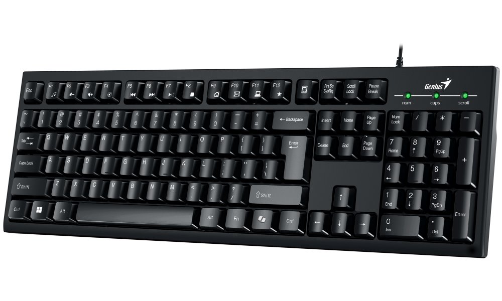 GENIUS KM-100SE/ Drátový set/ Copilot/ USB/ černá/ CZ+SK layout
