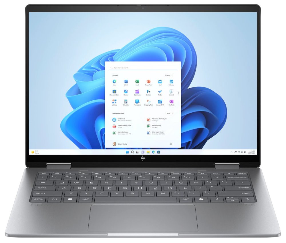 HP ENVY x360 14-fc0000nc/ Ultra 5-125U/ 16GB DDR5/ 1TB SSD/ Intel Graphics/ 14"WUXGA,touch/ W11H/ stříbrný
