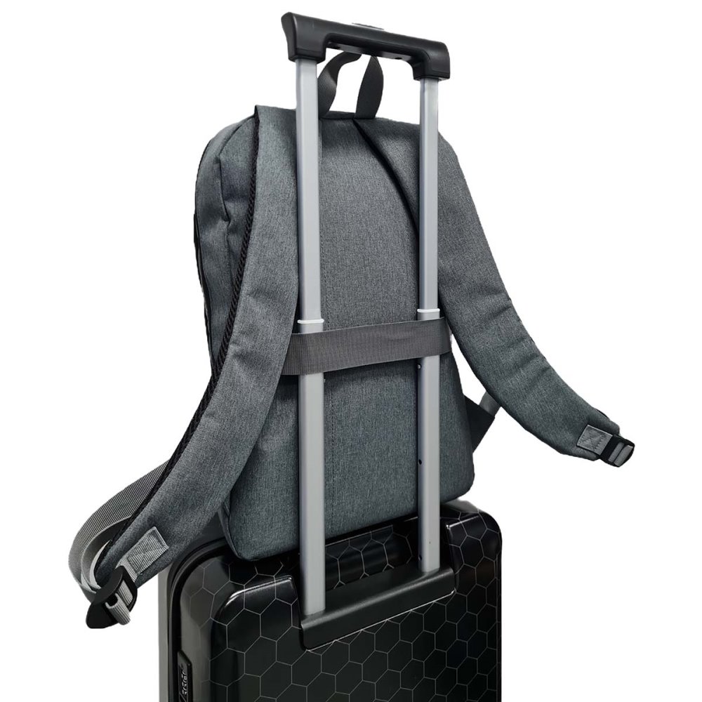 NEDIS batoh na notebook/ 10 - 16 "/ 10 přihrádek/ rozměry 430 mm / 50 mm / 290 mm/ polyester/ šedý