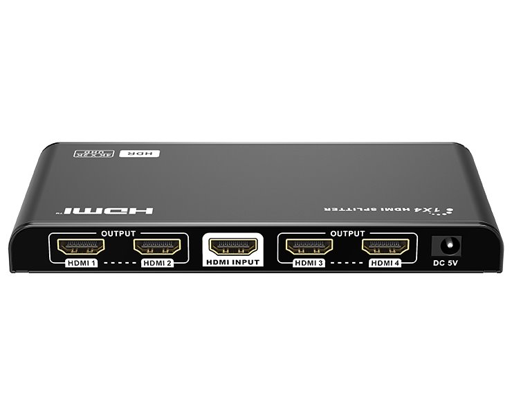 XtendLan HDMI distribucní rozbocovac, 1 vstup / 4 výstupy, 4k@60Hz
