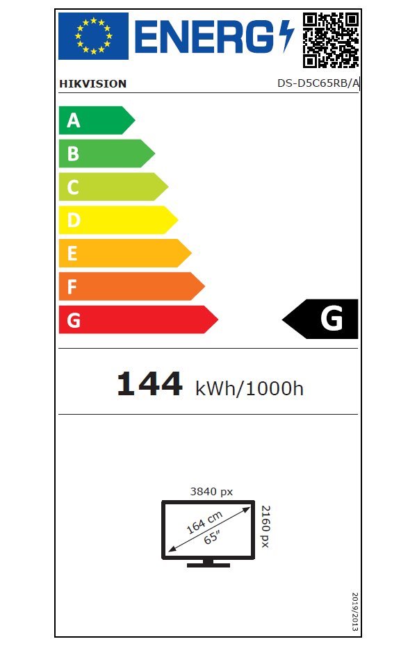 HIKVISION interaktivní dotykový panel 65", 4K, 45points touch ,Android 12 OTA to Android 13, 8+128GB Google apps (EDLA )