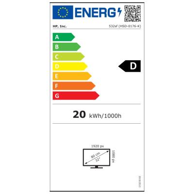 HP 532sf/ 31,5"/ 1920x1080/ VA/ 7ms/ 300 cd/m2/ 3000:1/  VGA/ HDMI/ černo-stříbrný