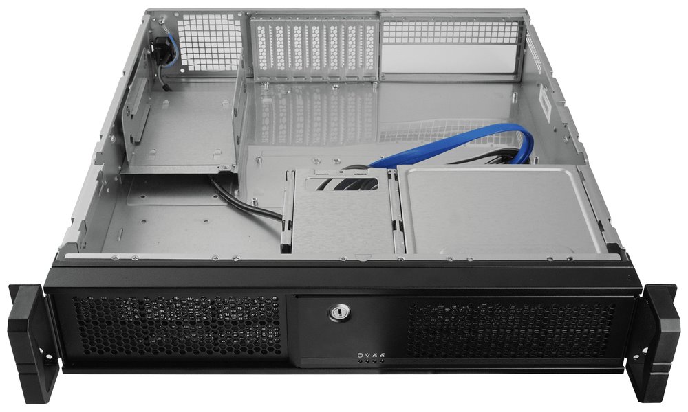 CHIEFTEC rack 19" 2U UNC-209SR-B 400W, USB 3.0, černý, s lyžinami