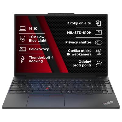 Lenovo E16 G2 i/ Ultra 5-125U/ 16GB DDR5/ 1TB SSD/ Intel Graphics/ 16"WUXGA,matný/ W11H/ černý