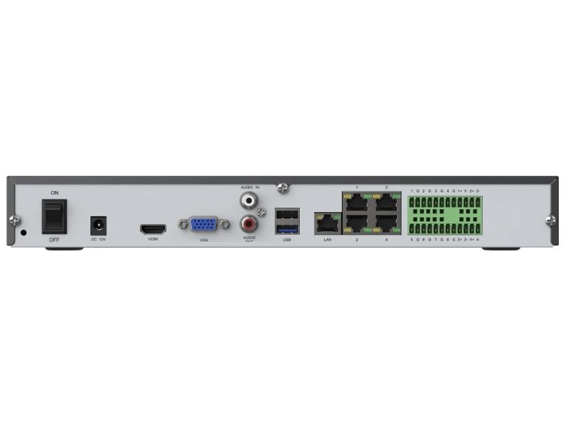 Reolink NVS36 síťový videorekordér 36 kanálů až 12MP, 1x GWAN, 4x GLAN, 3xSATA, VGA, HDMI, alarm porty, USB