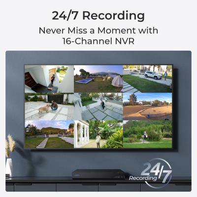 Reolink NVS16 síťový videorekordér 16 kanálů až 16MP, 1x GWAN, 16x PoE, 2x SATA, včetně 4TB HDD, VGA, HDMI, USB