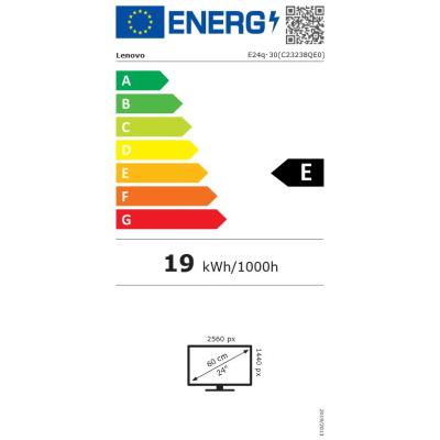 Lenovo E24q-30/ 23,8" IPS/ 2560x1440/ 16:9/ 300cd/m2cmd/ 1300:1 / 4ms/ HDMI/ DP/ VESA/ PIVOT/ černý