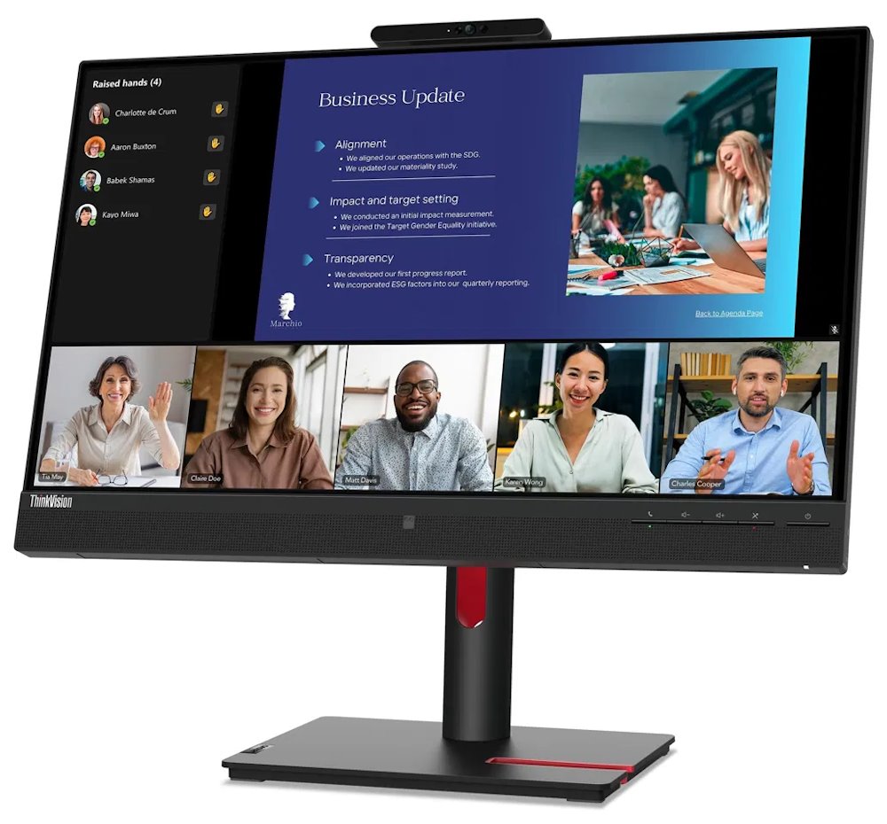 Lenovo T24v-30/ 23,8" IPS/ 1920x1080/ 16:9/ 250cd/m2cmd/ 1000:1 / 4ms/ HDMI/ VGA/ DP/ USB/ VESA/ PIVOT/ černý