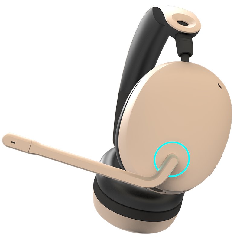 Zalman headset ZM-HPS800W / herní / náhlavní / bezdrátový / 7.1 / USB-C / béžový