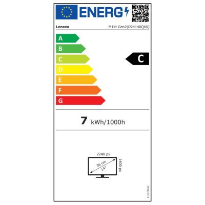 Lenovo M14t Gen2/ 14" IPS/ 2240x1400/ 16:10/ 300cd/m2cmd/ 1500:1 / 6ms/ USB/ VESA/ PIVOT/ černý
