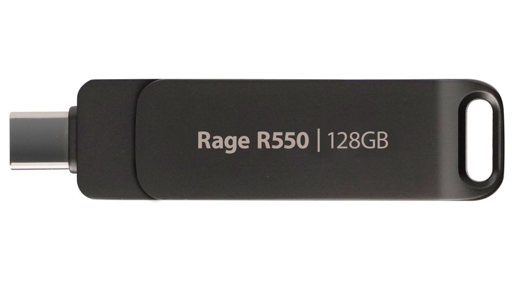 PATRIOT RAGE R550 128GB / USB Typ-A + USB Typ-C / USB 3.2 Gen 1 / šedá