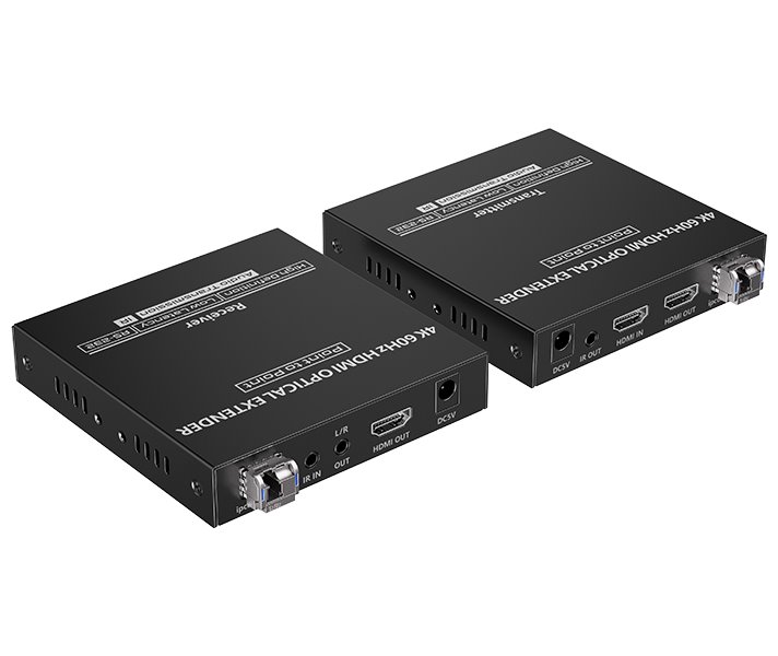 XtendLan HDMI přenos po optice, jedno vlákno, do 40km, SC konektor, 4k, s IR přenosem ovládání, pár