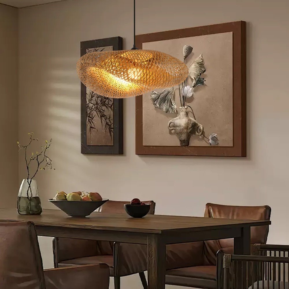 IMMAX BOHO HILO designové závěsné svítidlo, D60cm, E27, bambus