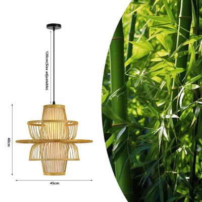 IMMAX BOHO PINCHOS designové závěsné svítidlo, D45cm, E27, bambusové dřevo