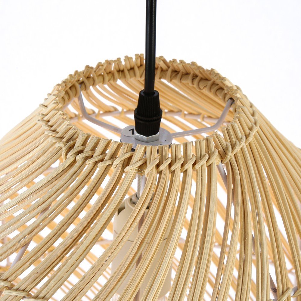 IMMAX BOHO PELO designové závěsné svítidlo, D35cm, E27, přírodní ratan