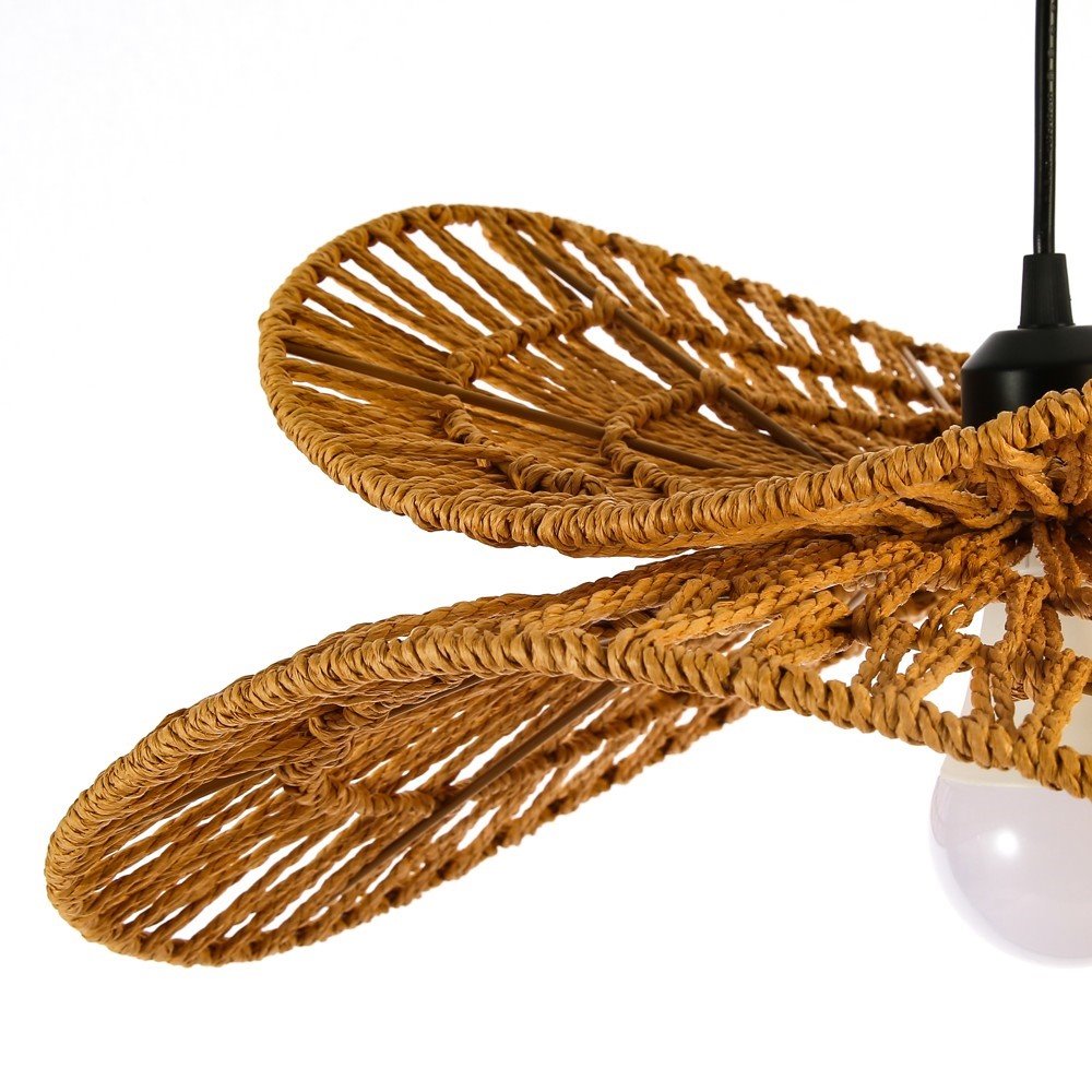 IMMAX BOHO MARIPOSA designové závěsné svítidlo, D50cm, E27, přírodní juta