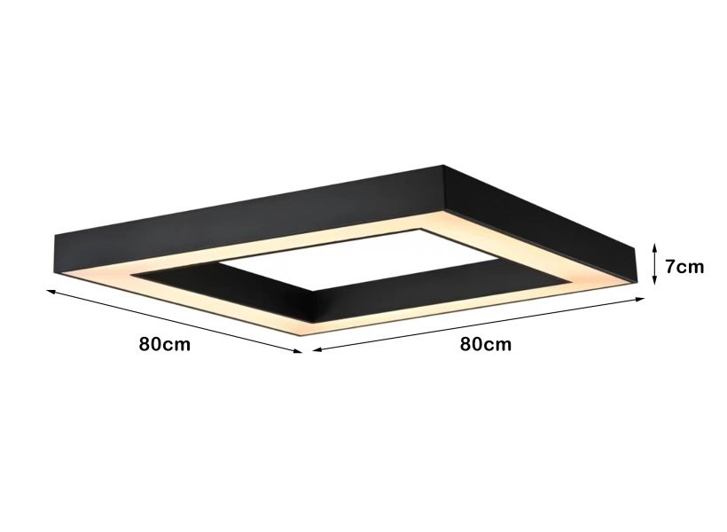 IMMAX NEO CANTO SLIM SMART stropní svítidlo 80 x 80cm 60W černé Zigbee 3.0, TUYA