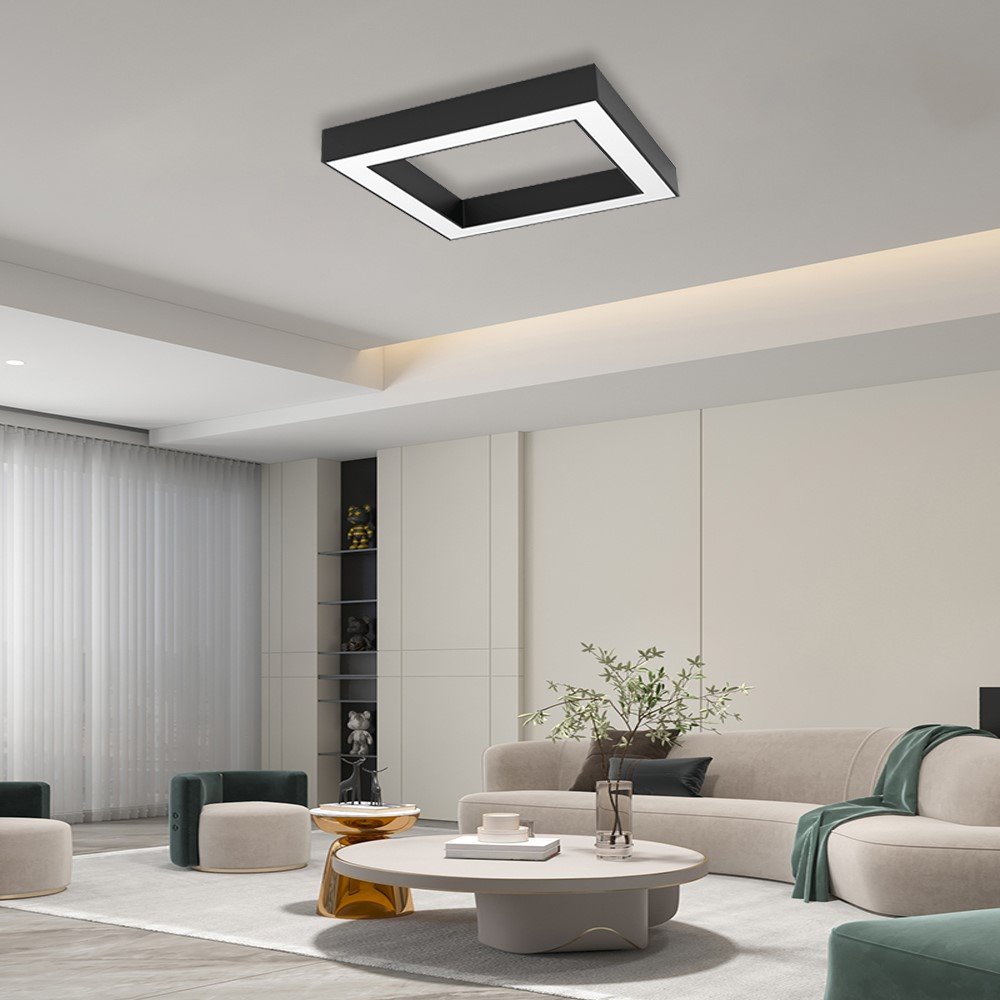 IMMAX NEO CANTO SLIM SMART stropní svítidlo 80 x 80cm 60W černé Zigbee 3.0, TUYA