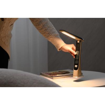 IMMAX LED stolní lampička WOOD s vestavěnou baterií/ CCT/ 5W/ 200lm/ stmívatelná/ imitace dřeva