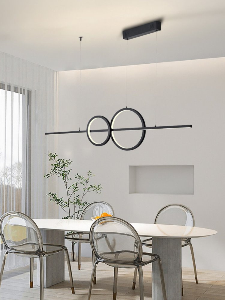 IMMAX NEO LITE RONDAS SMART závěsné svítidlo černé 131cm 56W s podporou BEACON, Wi-Fi, TUYA