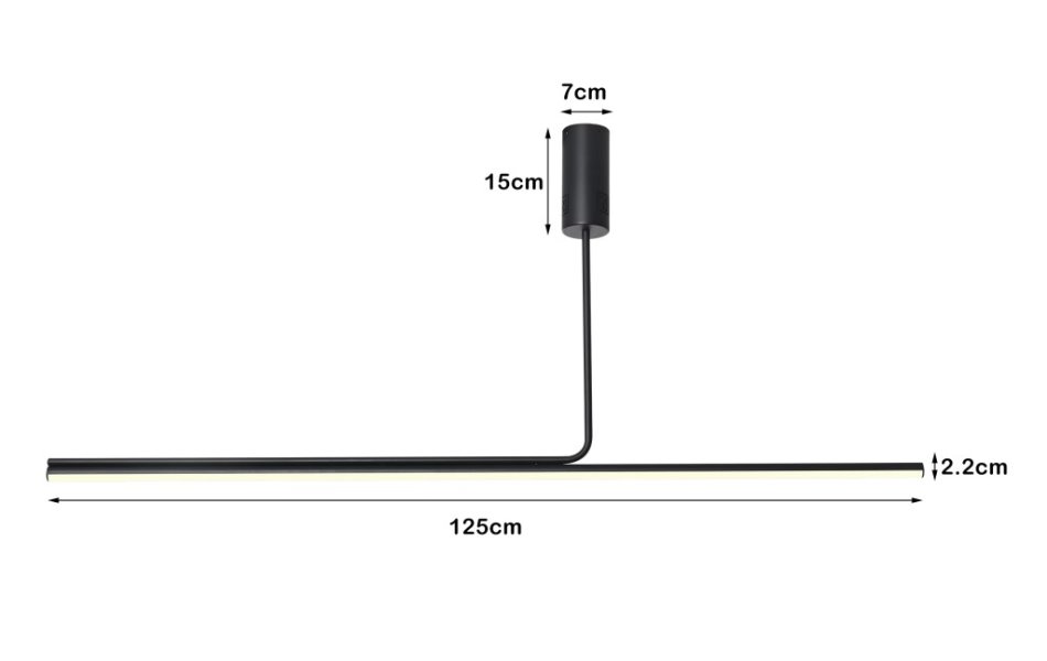 IMMAX NEO LITE ASTA SMART závěsné svítidlo černé 125cm 28W podporou BEACON, Wi-Fi, TUYA