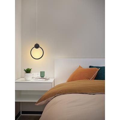IMMAX NEO LITE OVALE SMART závěsné svítidlo černé 26cm 18W s podporou BEACON, Wi-Fi, TUYA