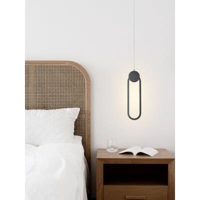 IMMAX NEO LITE OVALE SMART závěsné svítidlo černé 40x12cm 22W s podporou BEACON, Wi-Fi, TUYA
