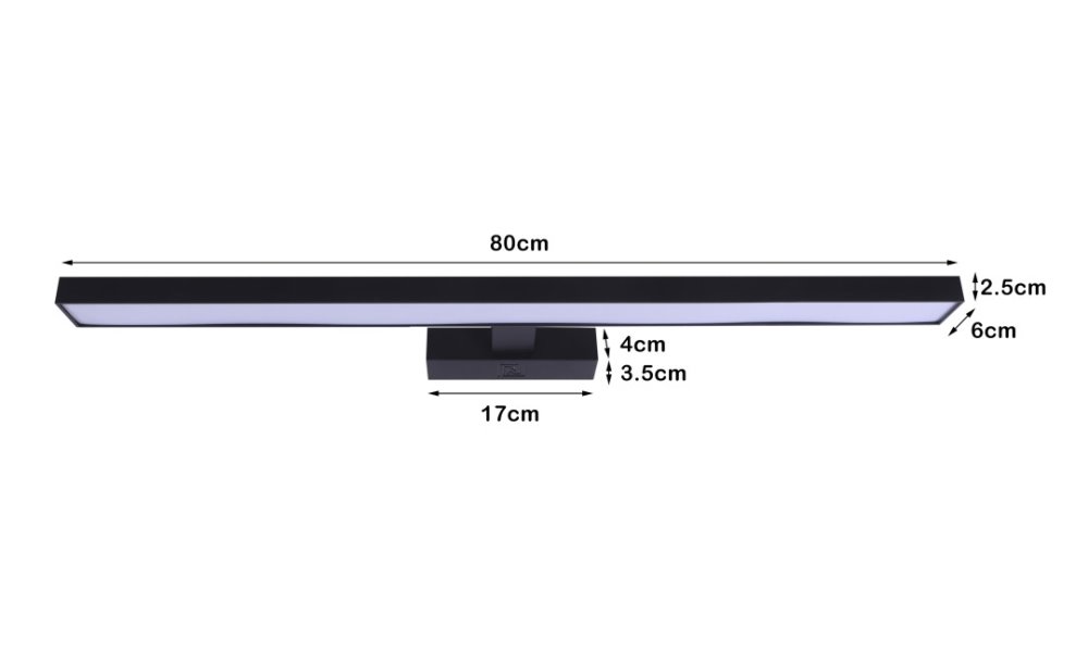 IMMAX NEO PINNA Smart nástěnné svítidlo 80cm 34W 2378lm černé Zigbee 3.0, TUYA