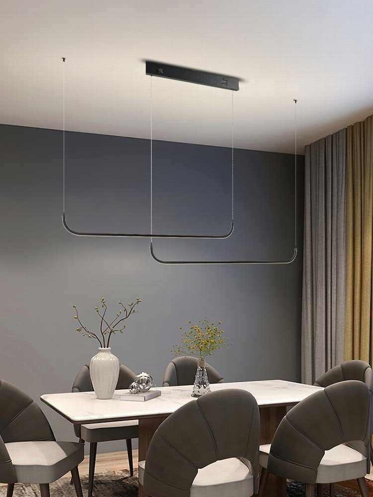 IMMAX NEO PATTINI Smart závěsné svítidlo dvojité 160-280cm, 53W, 3640lm černé Zigbee 3.0, TUYA