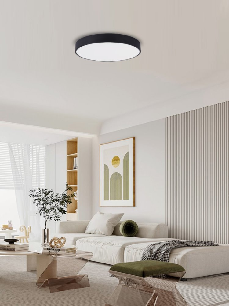 IMMAX NEO RONDATE SLIM Smart stropní svítidlo 60 x 7cm 53W černé Zigbee 3.0, TUYA