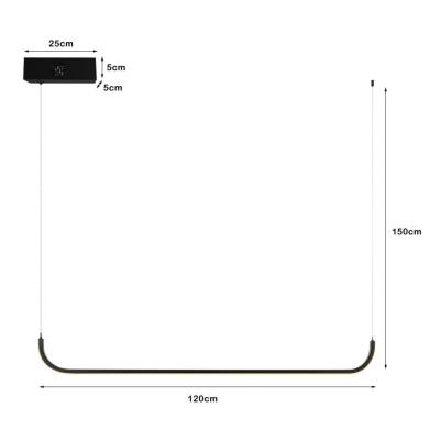 IMMAX NEO PATTINI Smart závěsné svítidlo 120cm 26W 1820lm černé Zigbee 3.0, TUYA