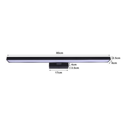 IMMAX NEO PINNA Smart nástěnné svítidlo 80cm 34W 2378lm černé Zigbee 3.0, TUYA