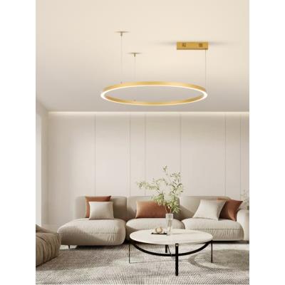 IMMAX NEO FINO NEW SMART závěsné svítidlo 1 kruh, 80cm, 60W, zlaté, Zigbee 3.0, TUYA