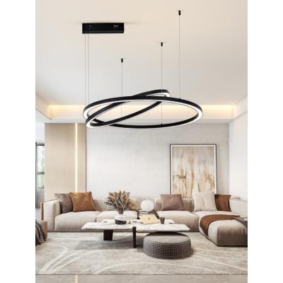IMMAX NEO FINO NEW SMART závěsné svítidlo 2 kruhy, 60+80cm, 93W, černé, Zigbee 3.0, TUYA