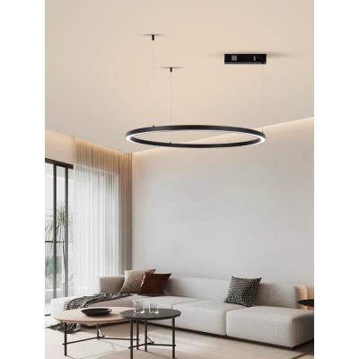 IMMAX NEO FINO NEW SMART závěsné svítidlo 1 kruh, 80cm, 60W, černé, Zigbee 3.0, TUYA